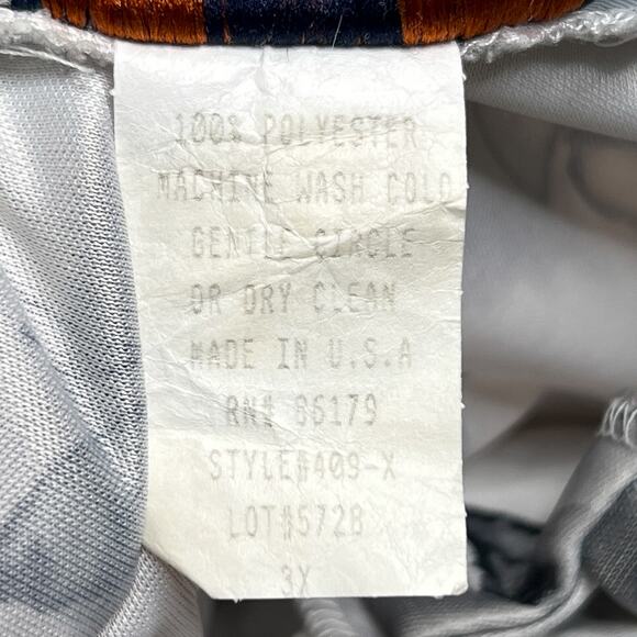 Vintage 90s Life Systems Black & White Butterfly Print Shirt Polyester Button Up - Picture 4 of 6